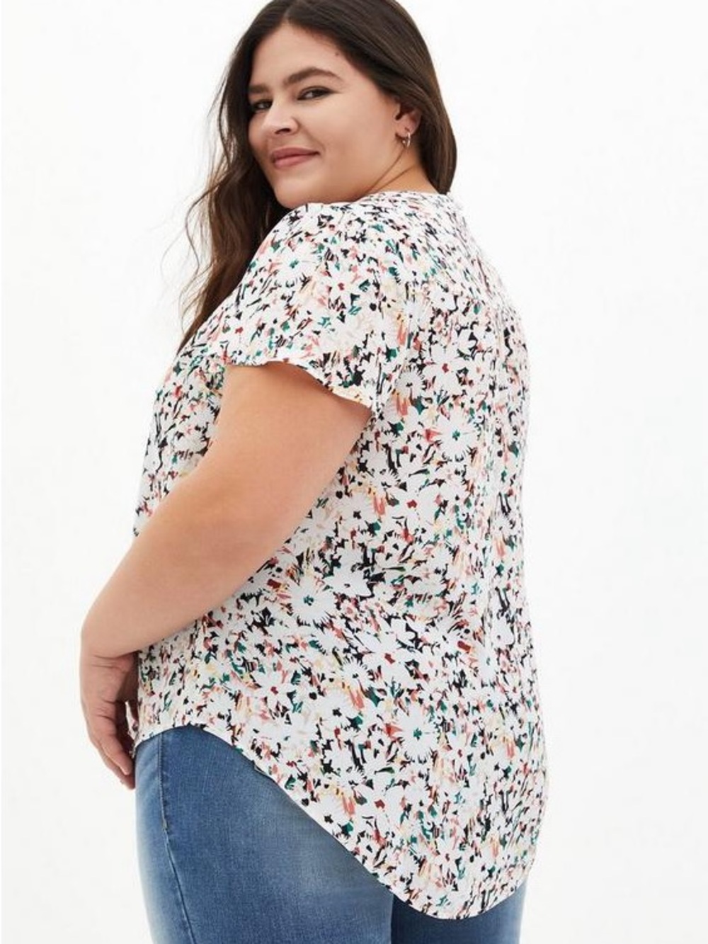 Torrid Floral Keyhole Top - Picture 4 of 9